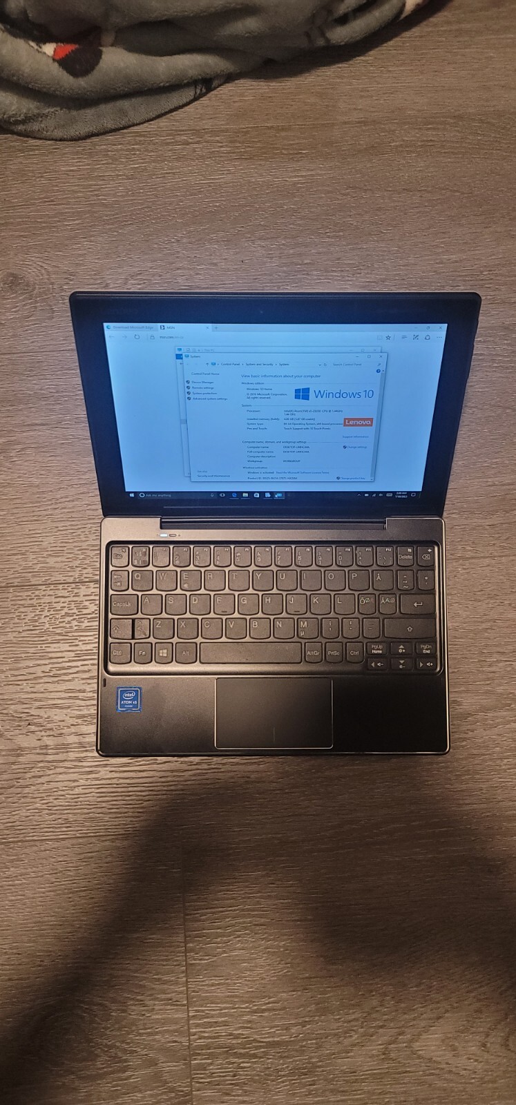 Lenovo Miix320-101CR Ideapad Tablet Intel ATOM x5-Z8350 @ 144ghZ 4GB RAM 64GB
