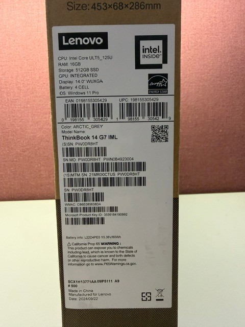 21MR00CTUS Lenovo ThinkBook 14 Gen 7 (IML) Laptop