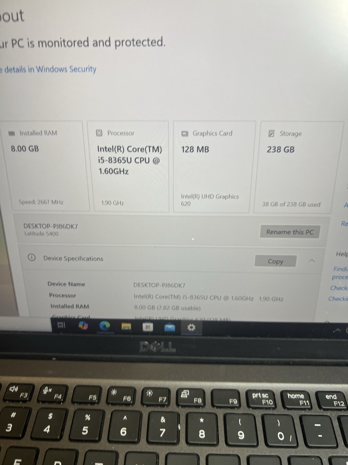 Dell Latitude 5400 i5 8365U 8GB 256GB Win10Pro Laptop Fast Shipping
