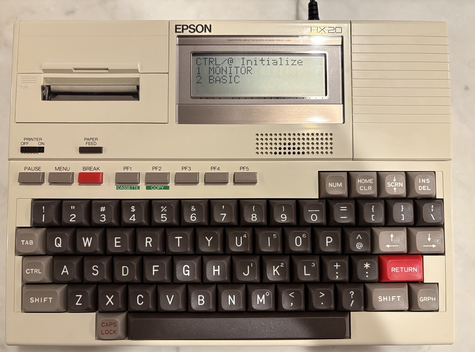 RARE FUNCTIONAL – EPSON HX-20 Vintage Notebook Computer w/ Case & Manuals