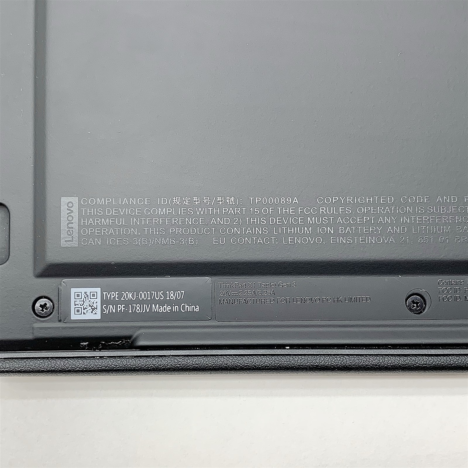 Lenovo ThinkPad X1 Tablet Intel Core i7 8650U 1.90GHZ 13″ 8GB RAM NO HDD Parts