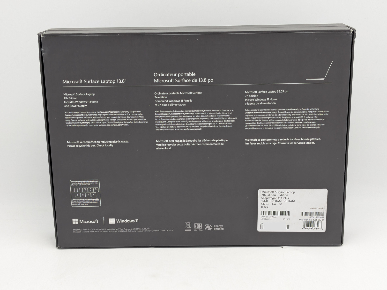 Microsoft Surface Laptop 7 13.8″ Snapdragon X Plus 16GB DDR5 512GB SSD W11H