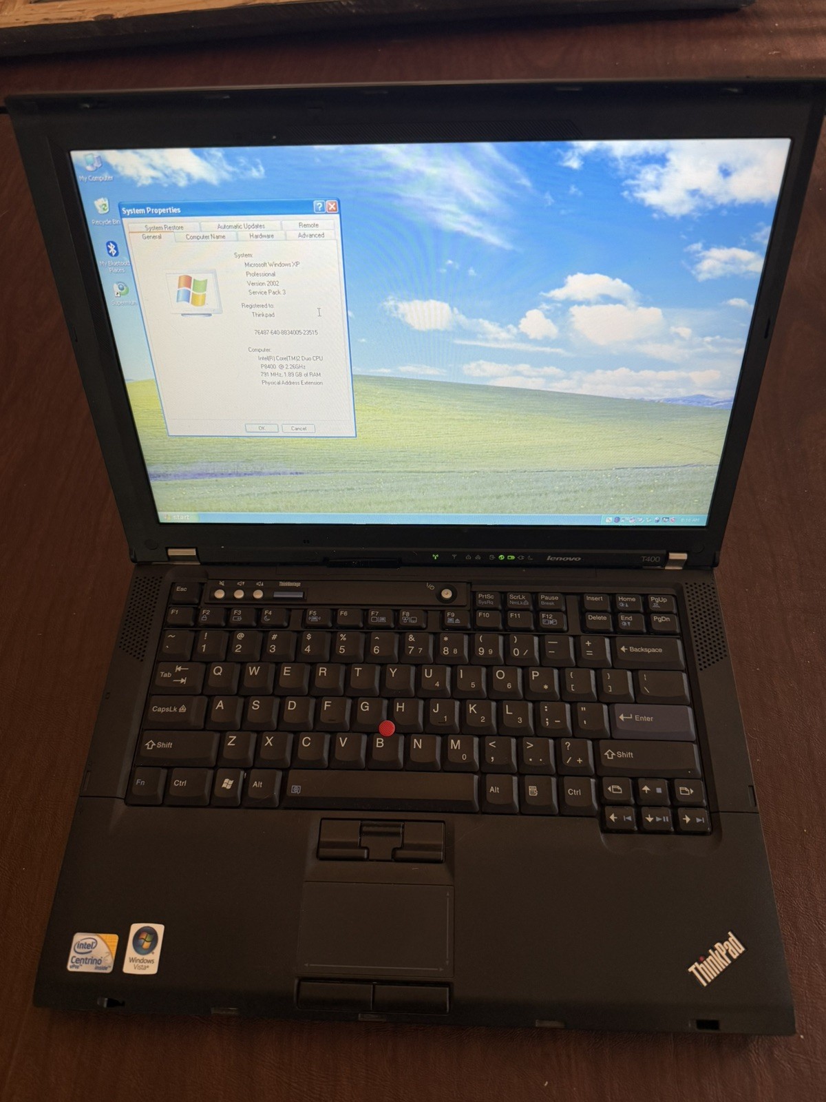 Vintage Lenovo ThinkPad T400 – C2D P8400, 2GB RAM, 240GB SSD, 90W AC