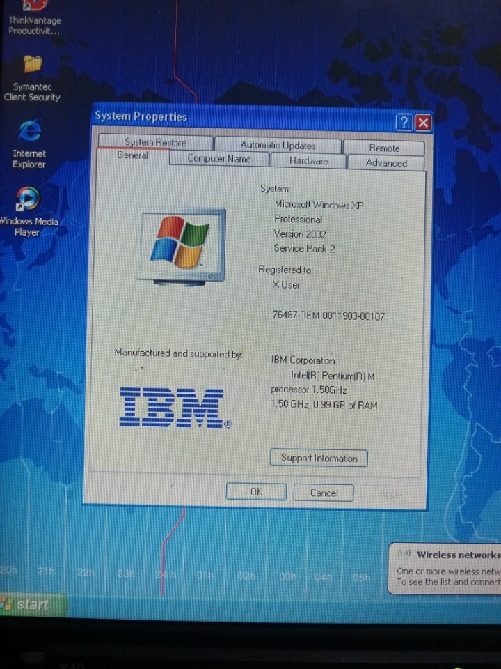 IBM ThinkPad X40 Laptop Windows XP Pro 12.1″ 1.5GHz 1GB RAM 60GB SSD