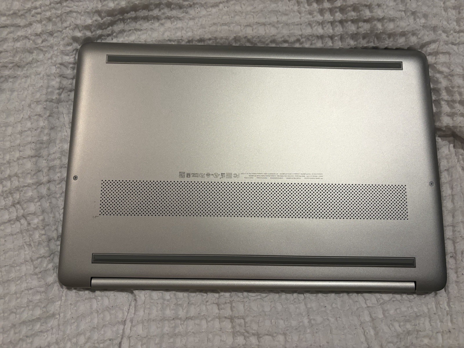 HP Silver Notebook Laptop Portable Computer Sleek Design Lightweight Device