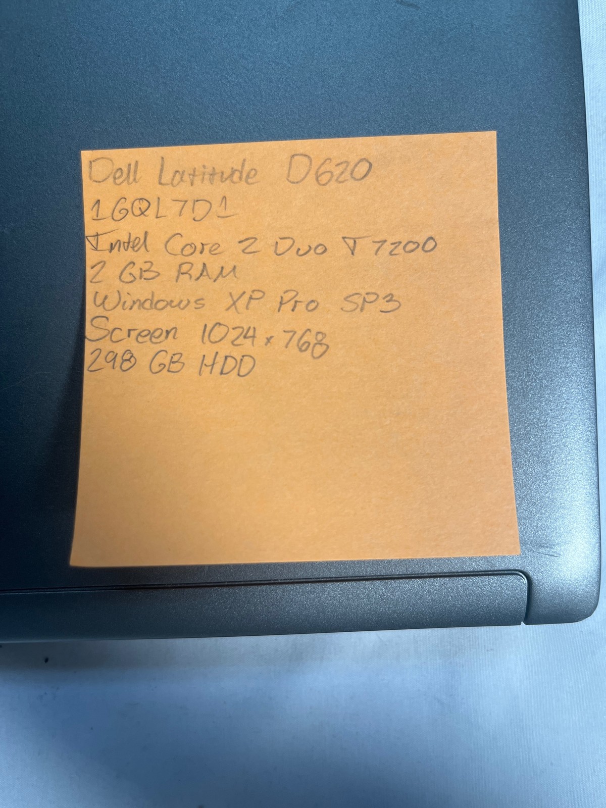 Dell Latitude D620 Win XP Core 2 Duo T7200 2GHz 2GB 298GB HDD 14.1″