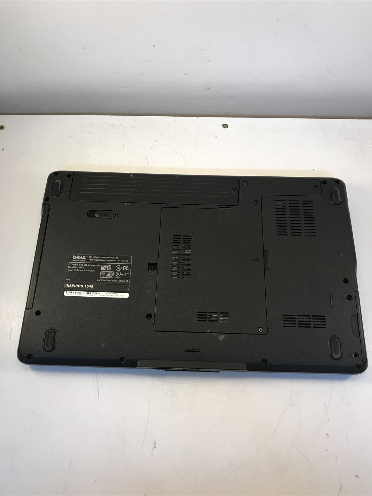 Dell Inspiron 1545 Laptop 15″ Intel Celeron 900 2.20GHz 2 GB Boot to BIOS No HDD