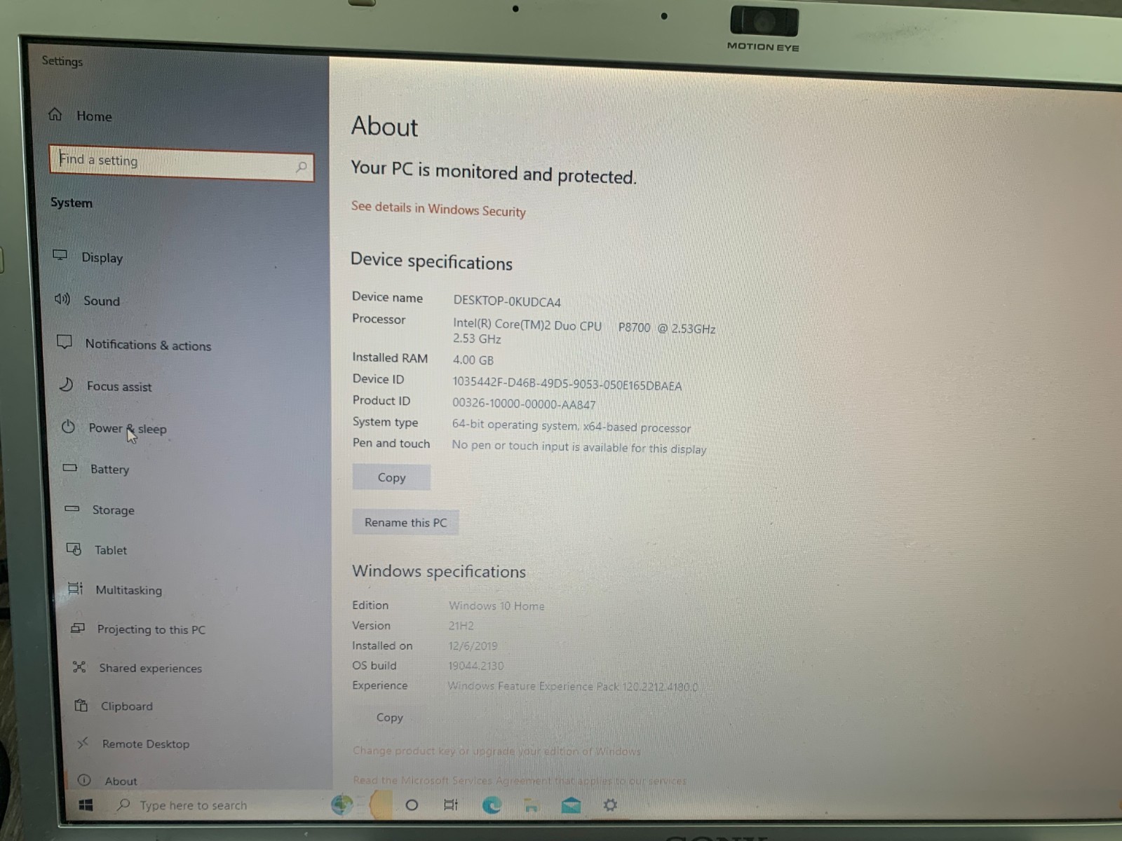 Sony PCG-3J1L VGN-FW550F 16.4″ Intel Core 2 Duo P8700 2.53GHz 4GB Ram 320GB HDD