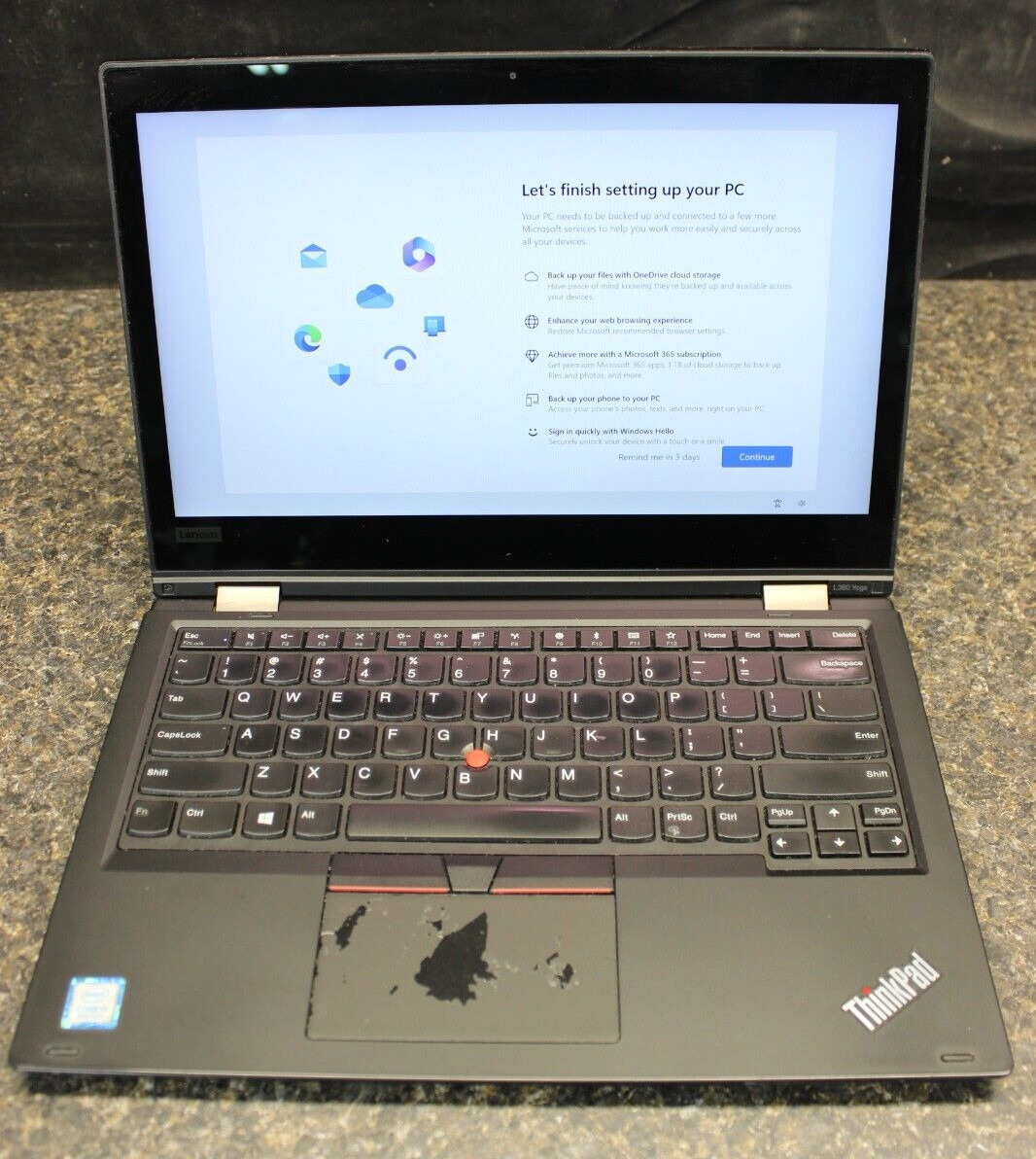 Lenovo Thinkpad L380 Yoga I5-8250U 256GB NvME 24GB DDR4 Win11Pro- C-Description
