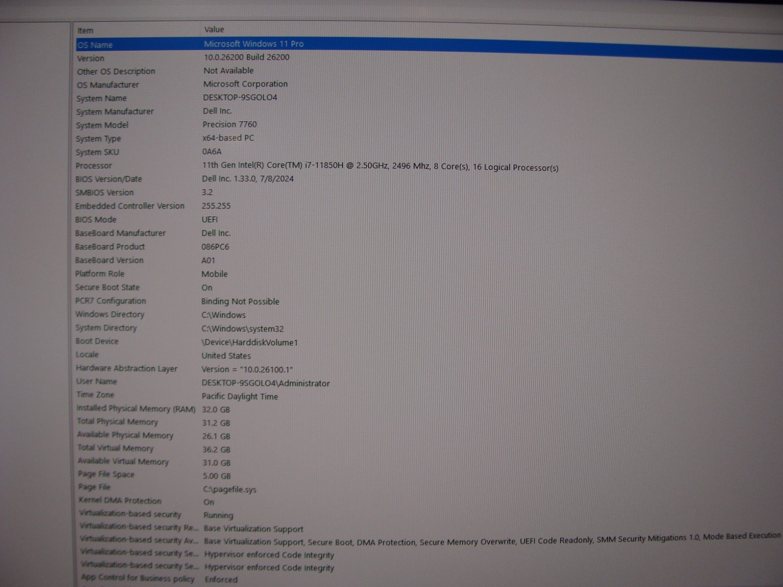 Dell Precision 7760 17.3″ FHD i7-11850H max 4.8GHz 32GB 512GB RTX A3000 6GB +PA