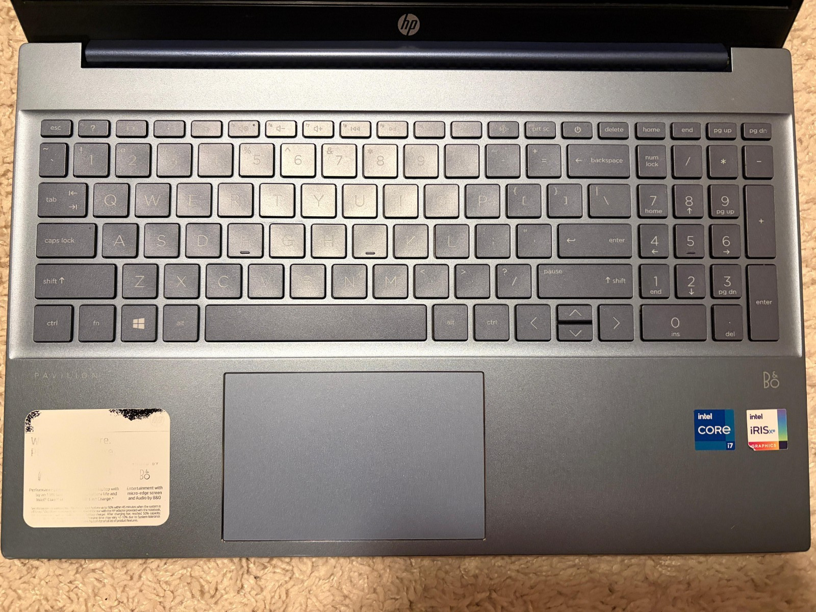 HP Pavilion 15-eg0073cl 15 inch (512GB, Intel Core i7 11th Gen., 4.60GHz , 16GB)
