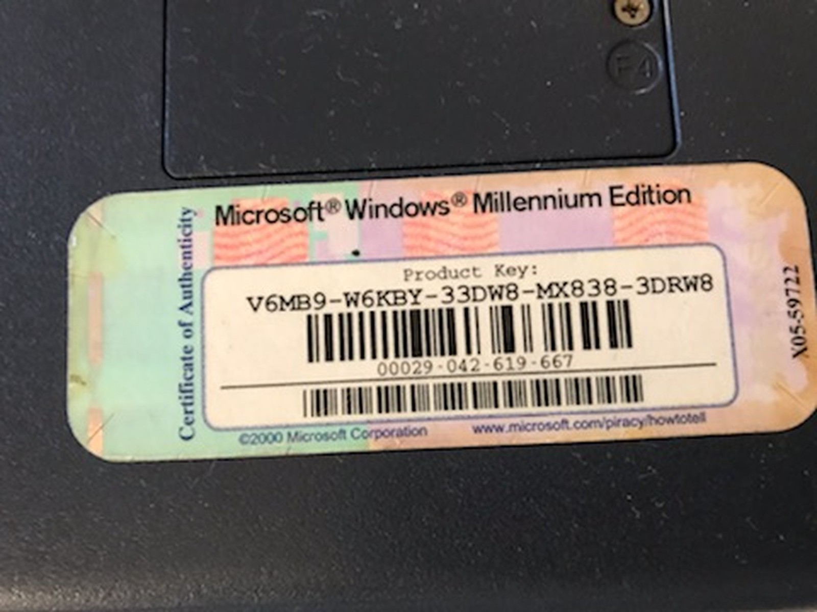 Vintage Toshiba 2805-S202 Laptop Satellite Microsoft Windows Millennium Edition