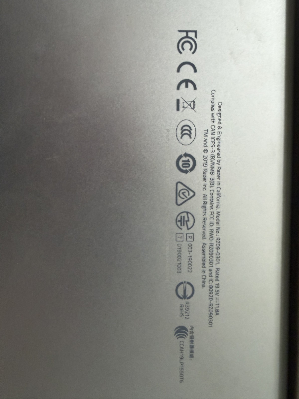Razor Blade 15 Advanced Core i7 9750H 15.6in. Gaming Laptop PARTS ONLY