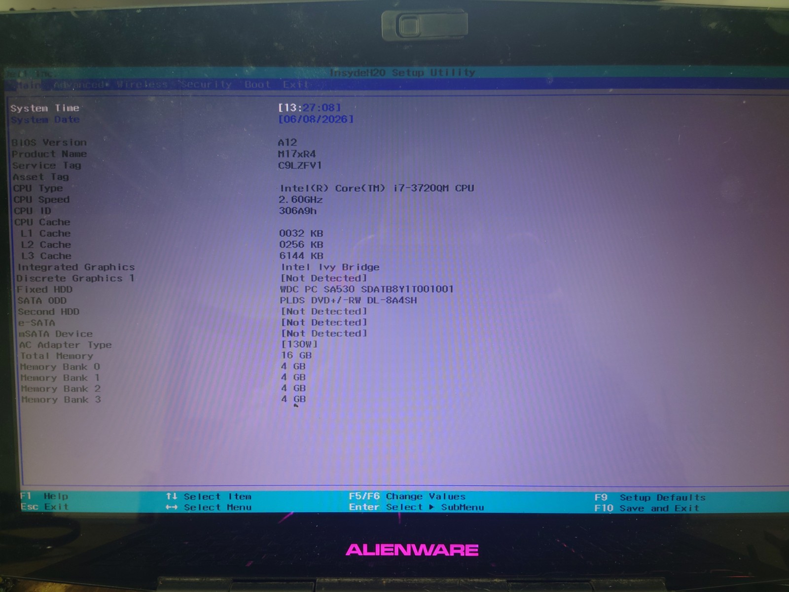 Alienware M17xR4 17.3″ FHD i7-3720QM 16GB RAM 1TB SSD GTX 765M No OS