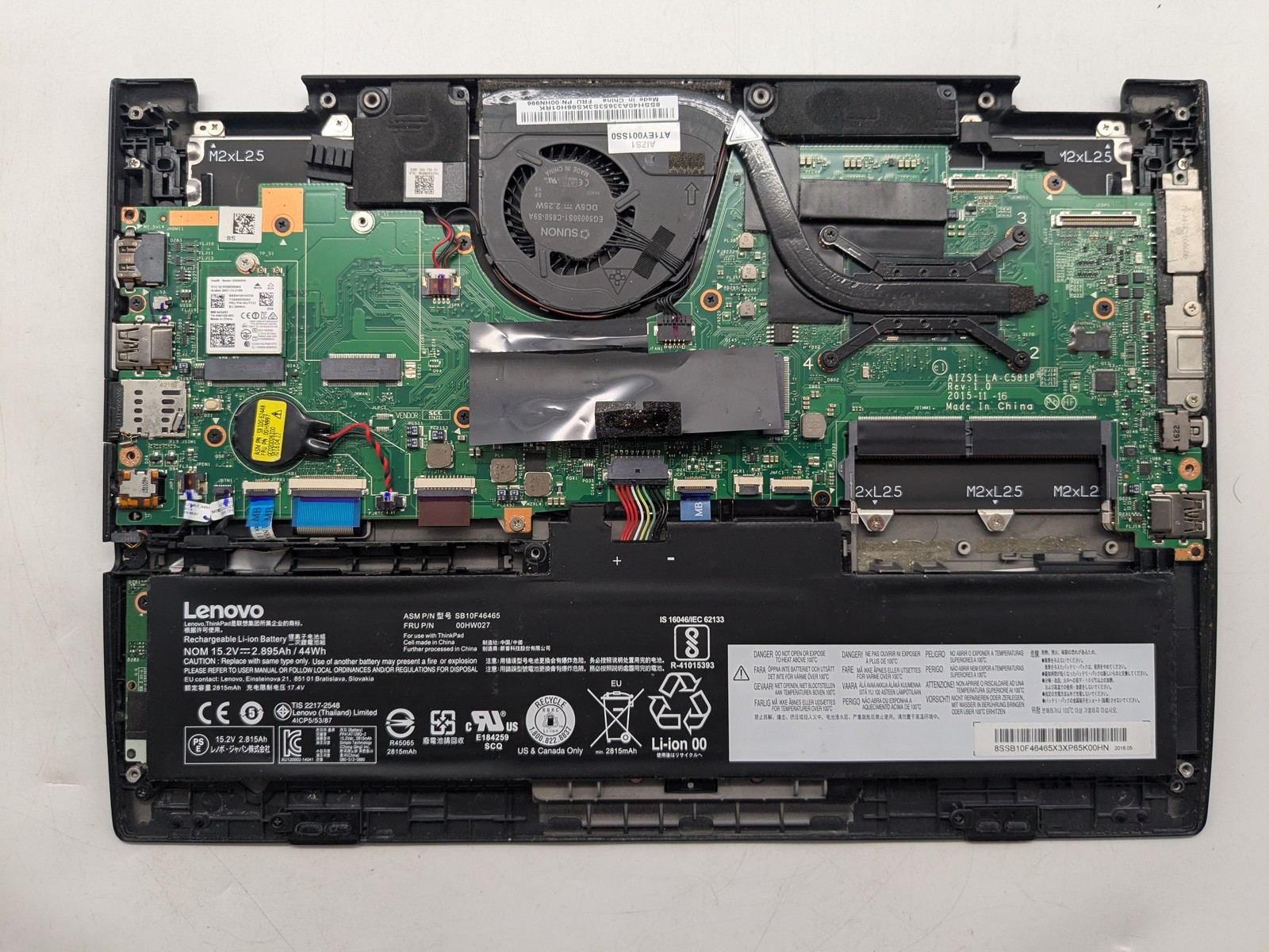LENOVO ThinkPad Yoga 260 12″ I7 6500U 2.50 GHZ 8GB Motherboard Palmrest *READ*