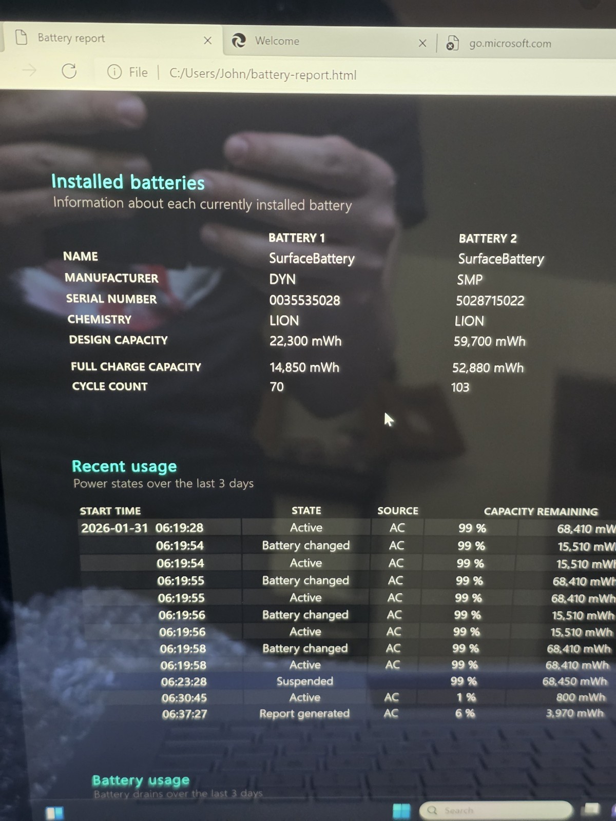 Microsoft Surface Book 3 15″ i7 32GB 512GB GTX 1660 Ti Slim Pen 2 Low Bat Cycles