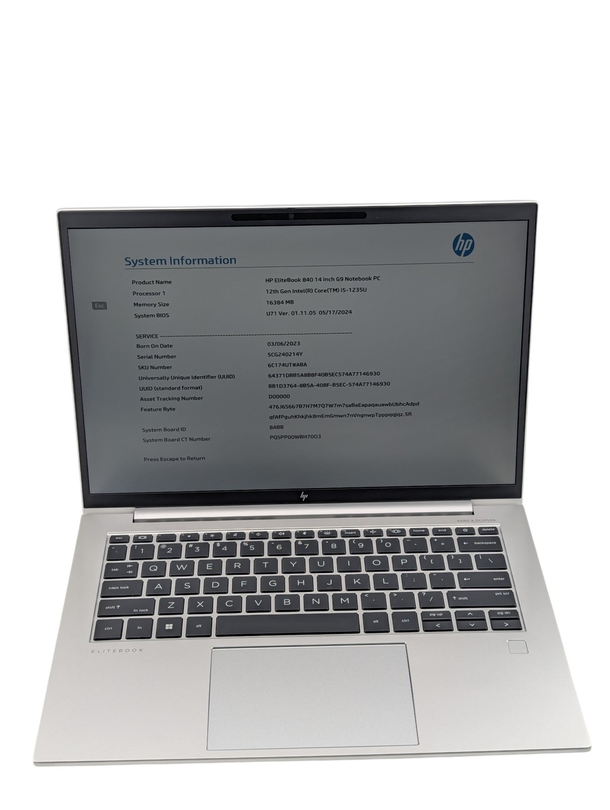 HP EliteBook 840 G9 i5-1235U 14″ 16GB RAM 512GB SSD – Grade D
