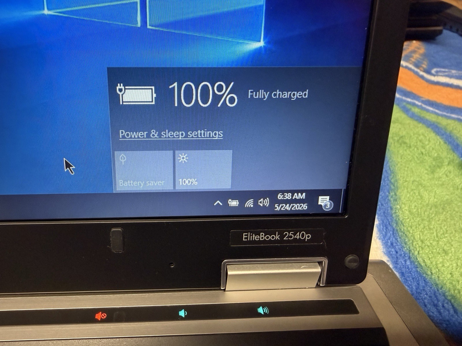 HP EliteBook 2540p Core i7, Win10pro64, 60GB, 6GB DVD-RW, Wifi, #005