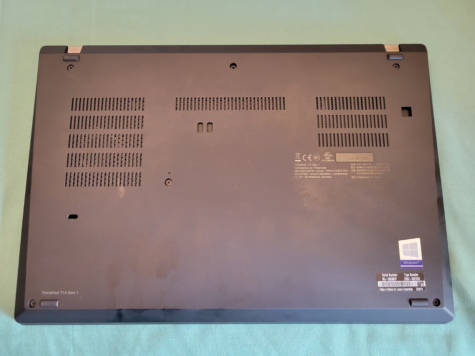 Lenovo ThinkPad T14 Gen 1 i7-10610U 1.8GHz 16GB RAM NO SSD/OS (BIOS Locked)