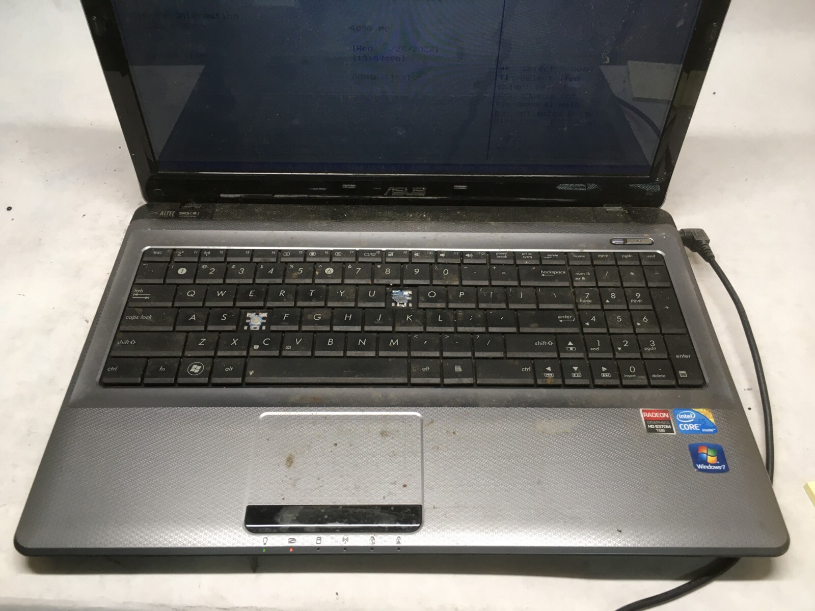 ASUS A52J 15″ (AS IS) Intel Pentium P6100 @ 2 GHz – JZ