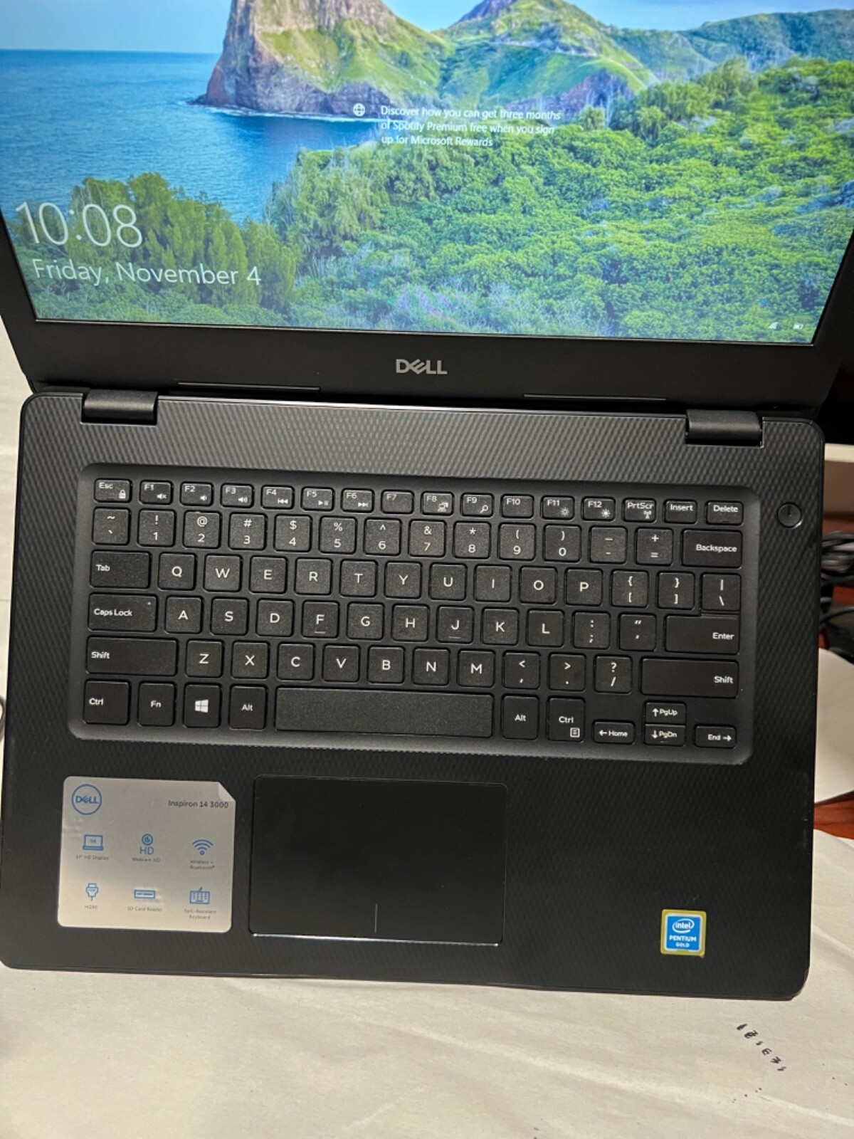 Dell inspiron 14 3000 intel Pentium CPU 5405U 4GB RAM 128GB SSD Windows 10