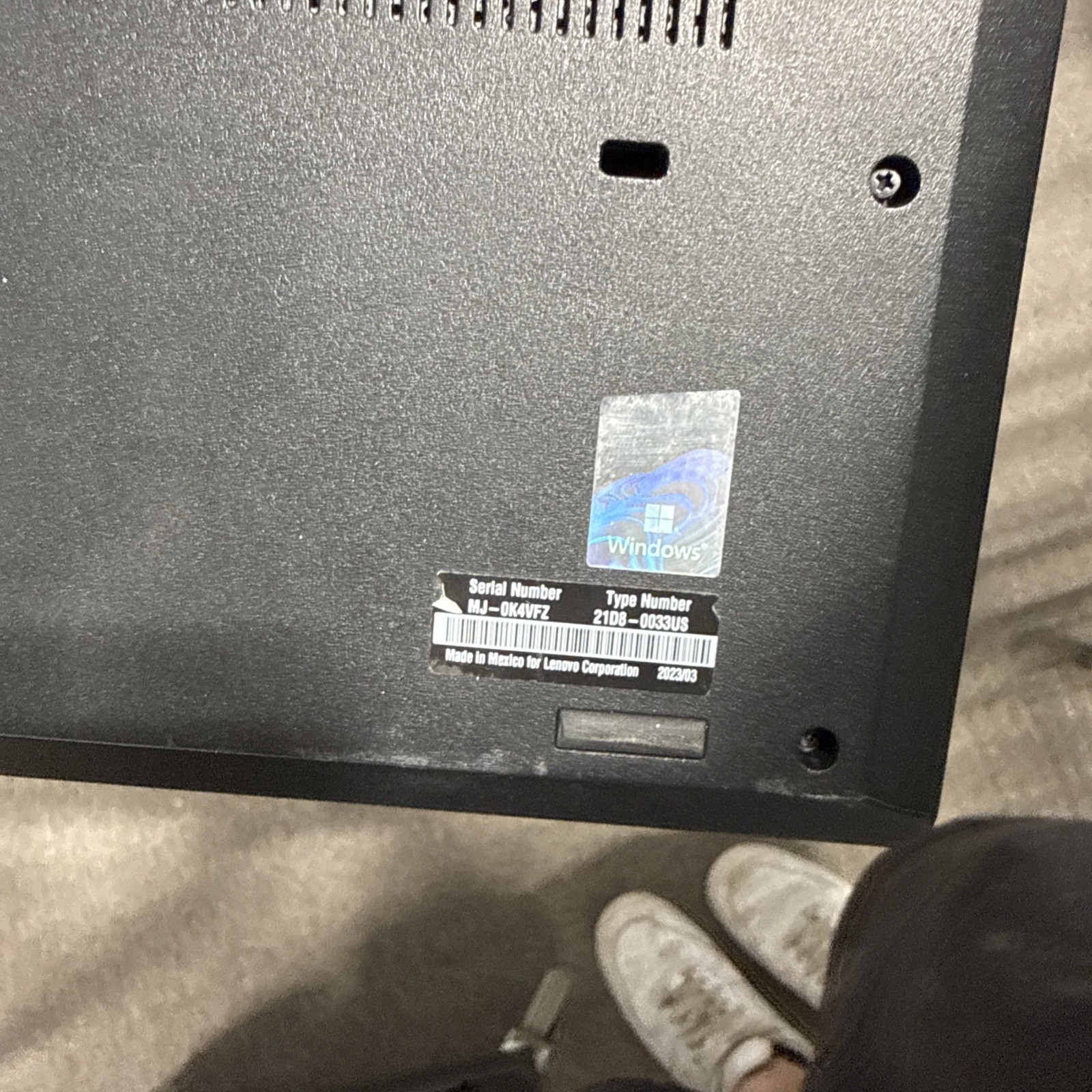 LENOVO THINKPAD P15V GEN 3 15.6″ CORE i7-12700H 2.3GHz – NO RAM SDD AC – AS IS