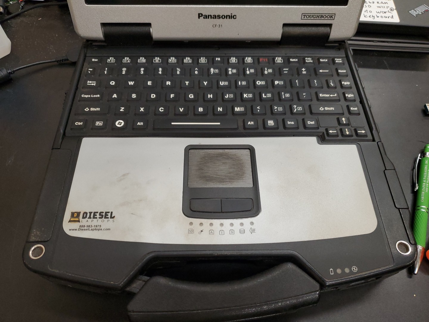 Panasonic Toughbook CF-31 MK-1 i5 520M @ 2.40GHz 8GB 24460HRS Diesel Rubber Kb