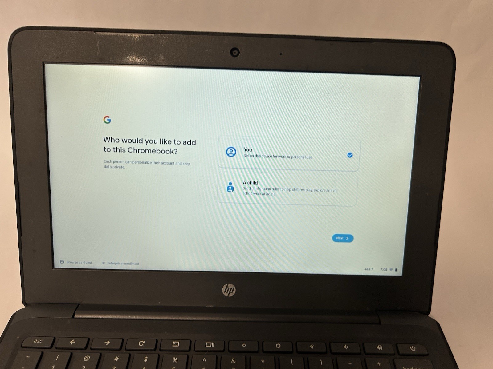 HP Chromebook 11 G6 EE 11.6″ Intel Celeron 4GB RAM 16/32GB Chrome OS Grade B
