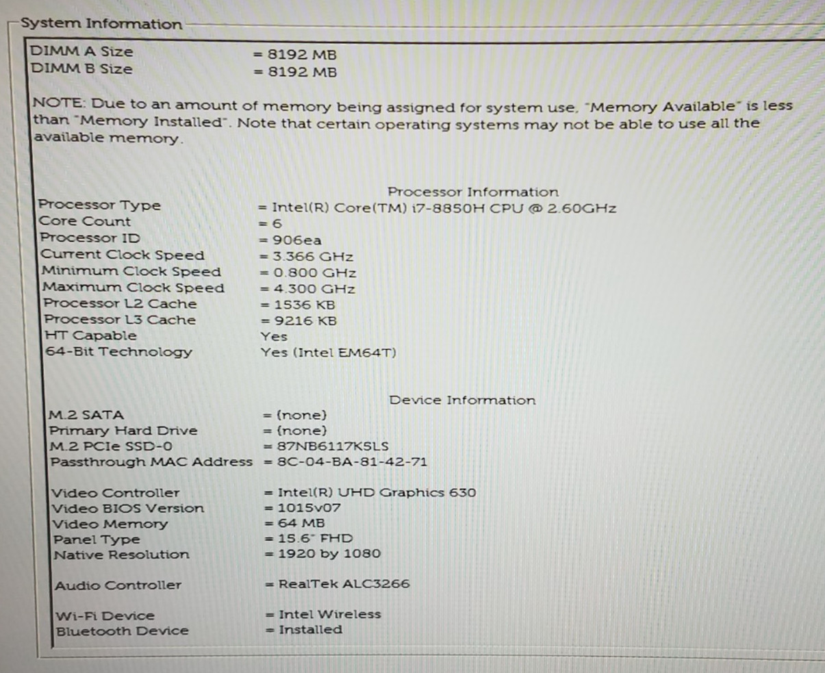 Dell Precision 5530, 15.6″, i7-8850H@2.6GHz, 16GB, 512GB SSD, P1000, Lot of 4
