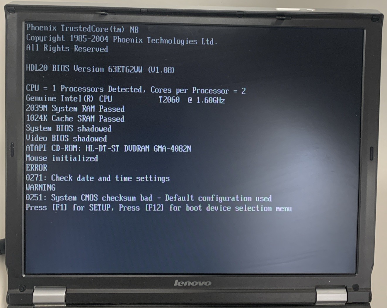 Lenovo 3000 C200 Genuine Intel 1.60GHz 2GB RAM 15″ No Battery No HDD No OS