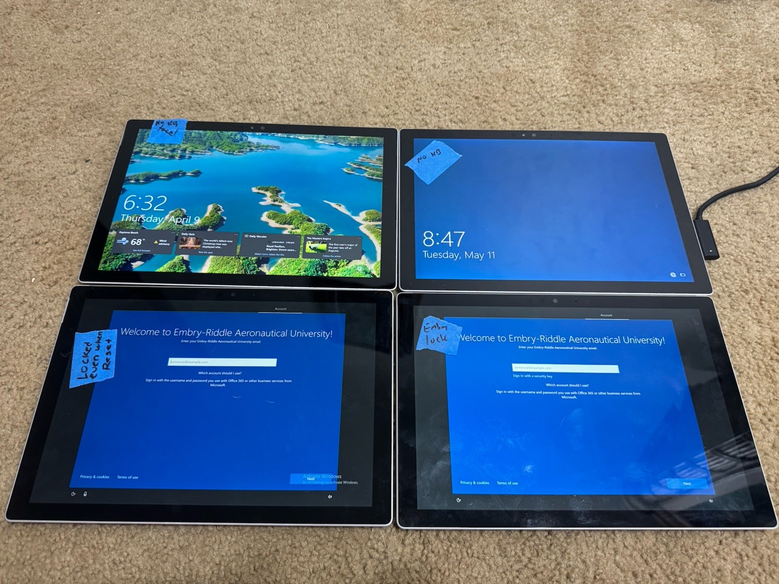 4x Lot Microsoft Surface Pro 1796 1724 8GB 256GB Core i5 i7 AS-IS