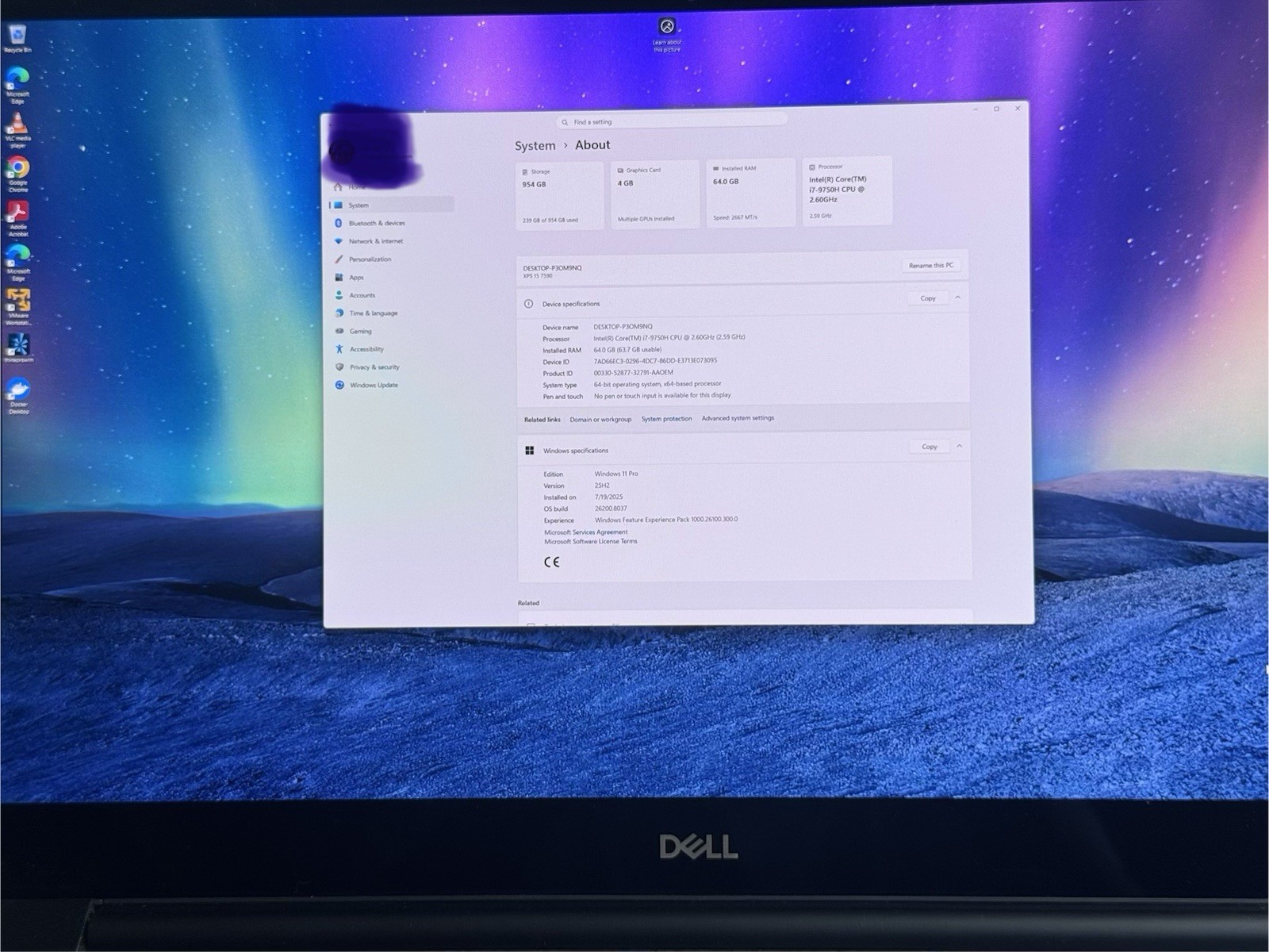 Dell XPS 15 7590, 4k OLED, GTX 1650, i7-9750H, 64GB DDR4 1TB SSD