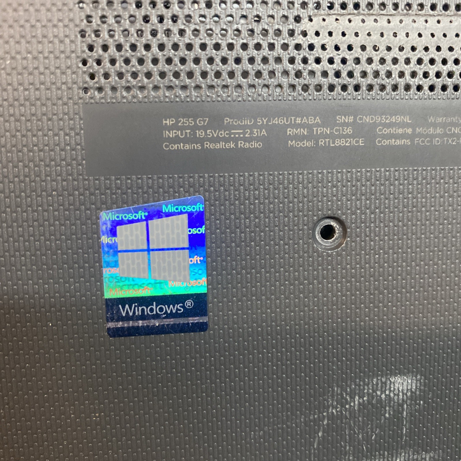 HP 255 G7 Ryzen 3 2200u 2.5GHz, 8GB Ram, 256GB SSD, Windows 11