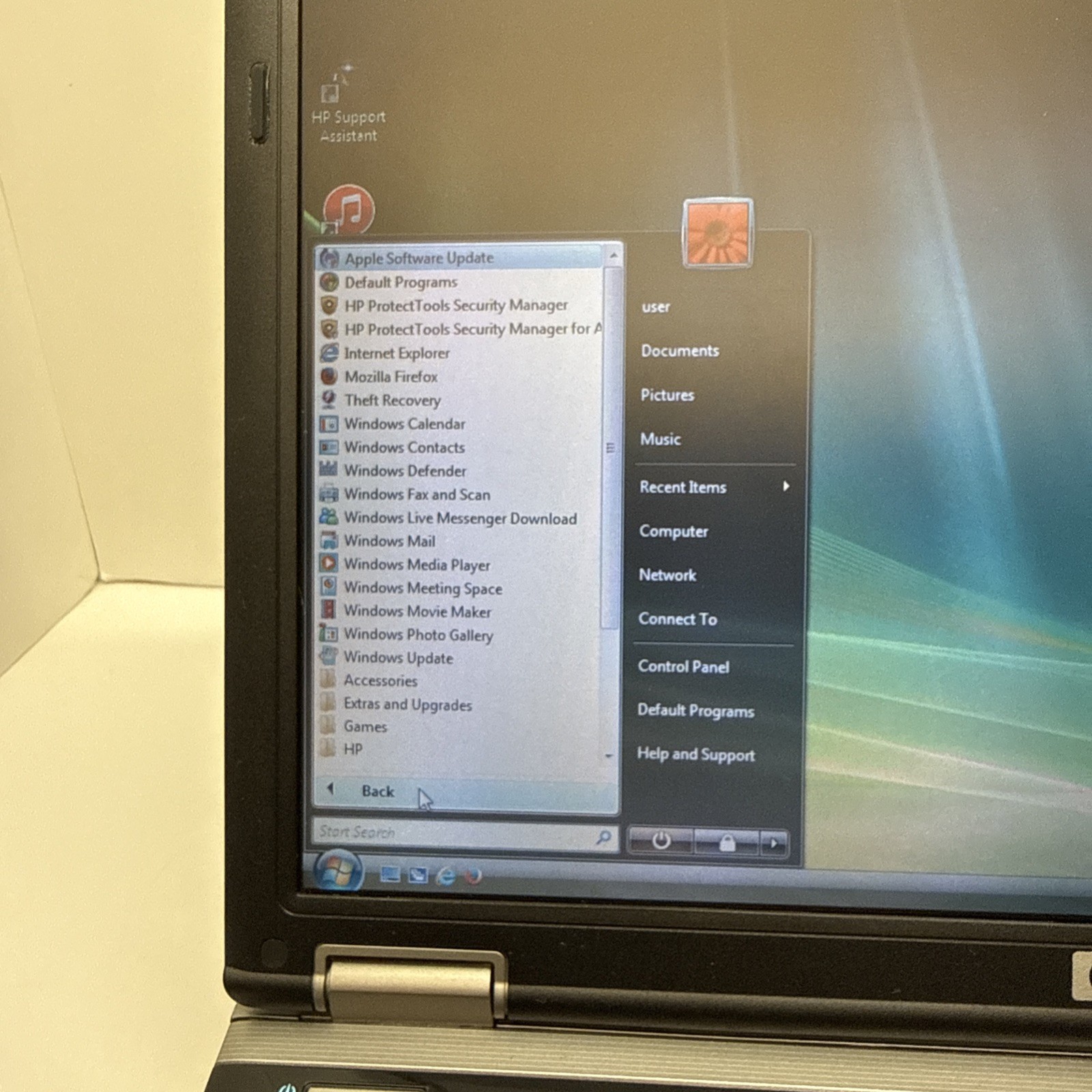 HP Compaq 6530b Intel Celeron CPU T1600 1.66GHZ 3GB RAM 150GB HDD Windows Vista