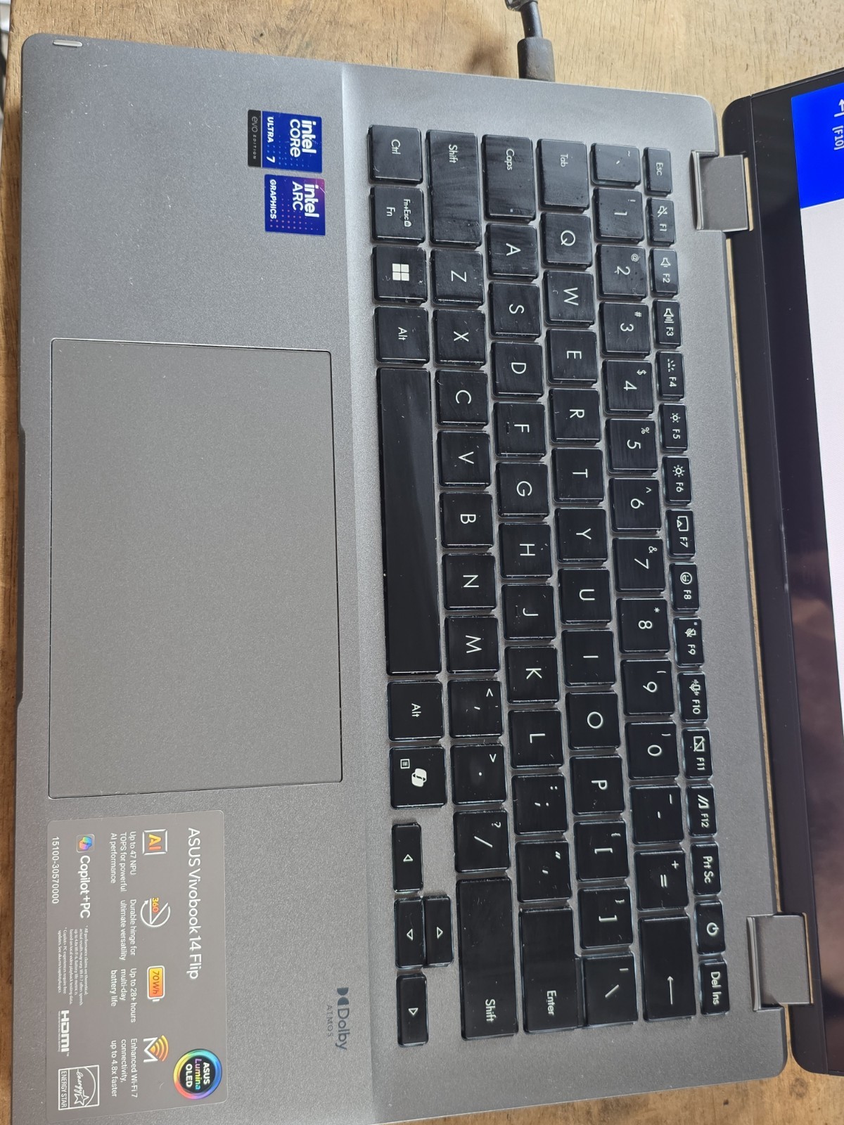 Asus Vivobook 14 Flip Core Ultra 7 256V 2.2GHz 16GB 1TB 14″ TP3407SA 8402a