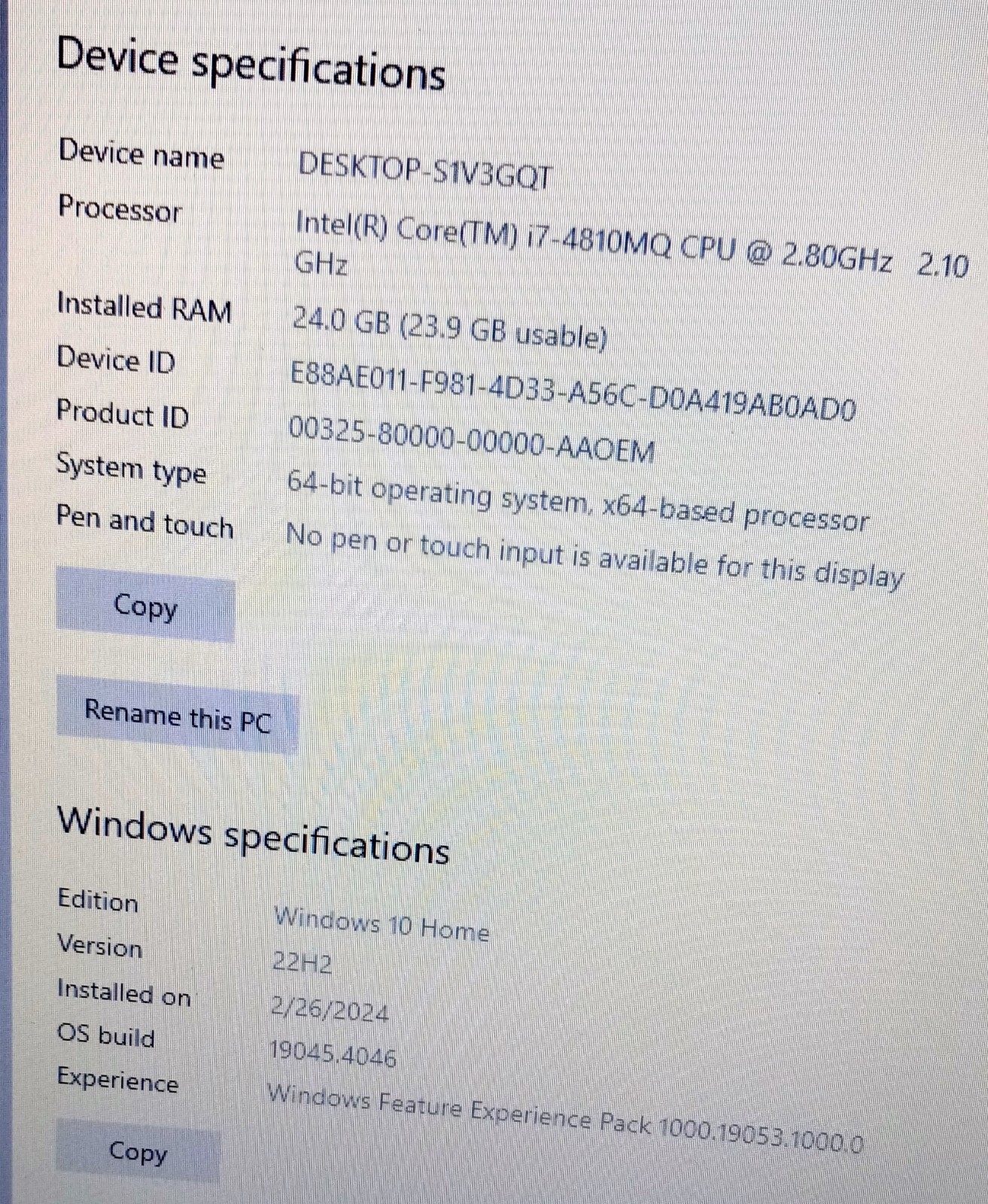 Dell Alienware 17 laptop i7-4810mq 2.8-4.0Ghz 24GB 512GB NVIDIA “P5000” AX200