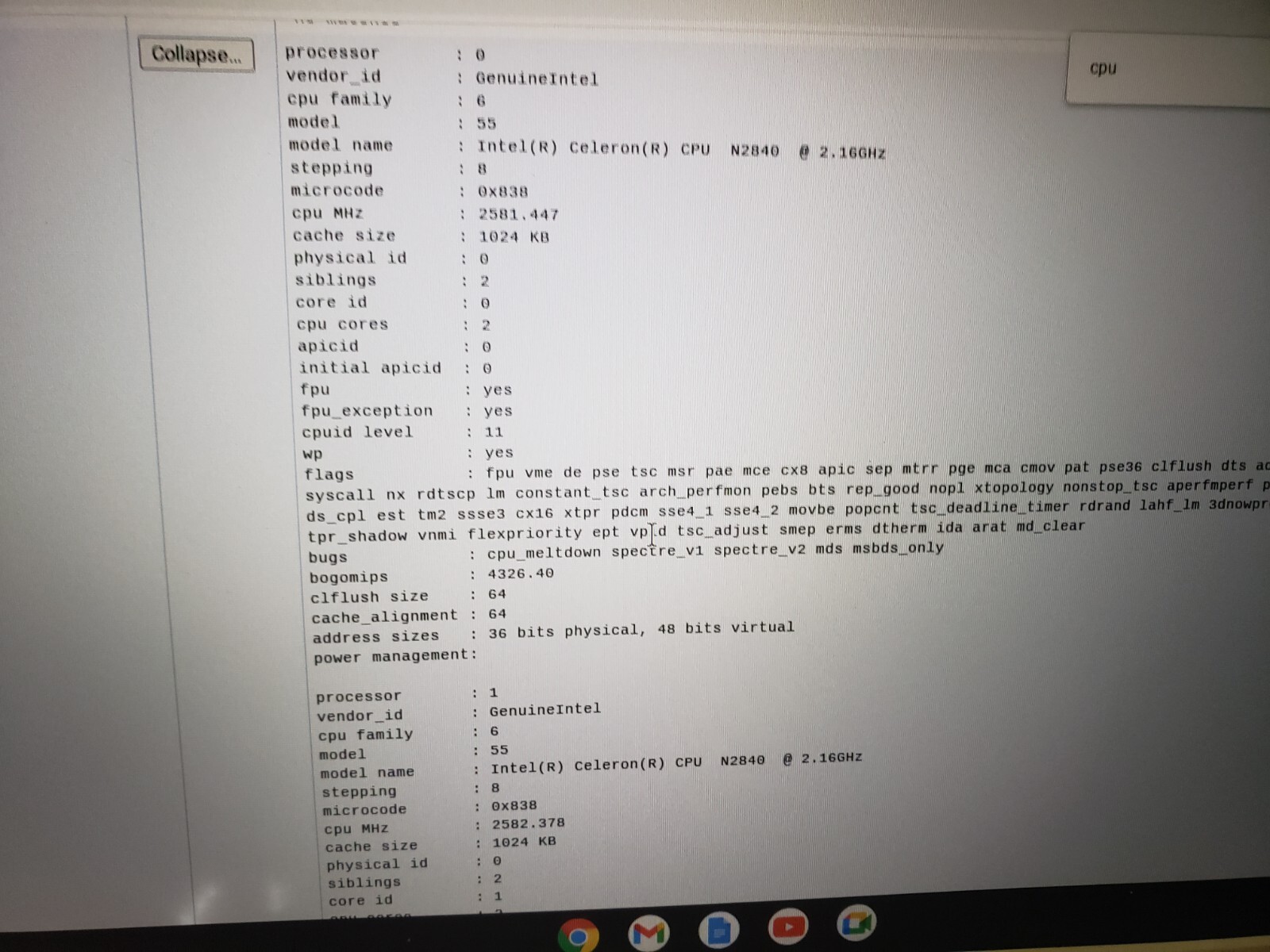 ACER Chromebook 11 CB3-131 N15Q10 Dual Celeron N2840 2.16GHz 11.5″ 16GB SSD 2GB