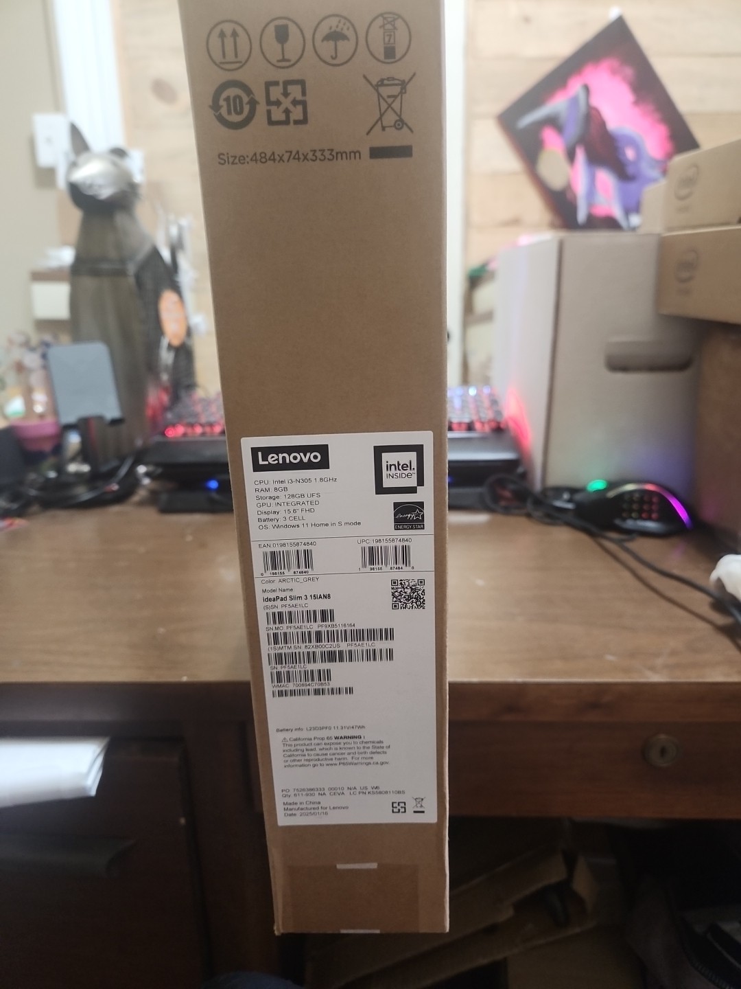 Lenovo IdeaPad Slim 3 15IAN8 Laptop 15.6″ Full HD Display, Intel Core I3