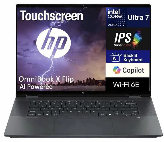 HP OmniBook X Flip AI 2-in-1 16.0 in Touch IPS WUXGA Display Core Ultra 7 258V