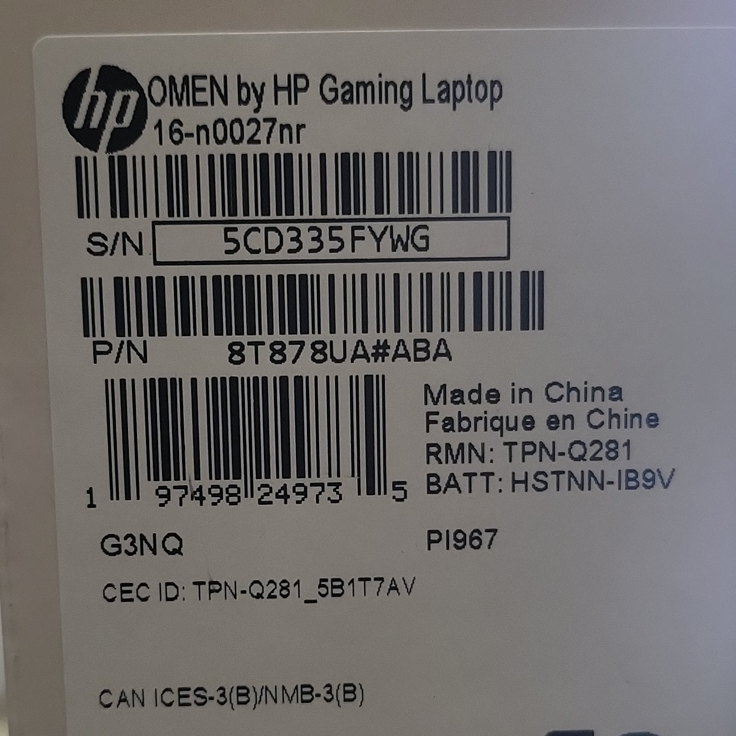 HP OMEN 16-n0027nr Ryzen 7 Radeon RX 6650M 16GB 1TB SSD 16.1″ FHD Win 11