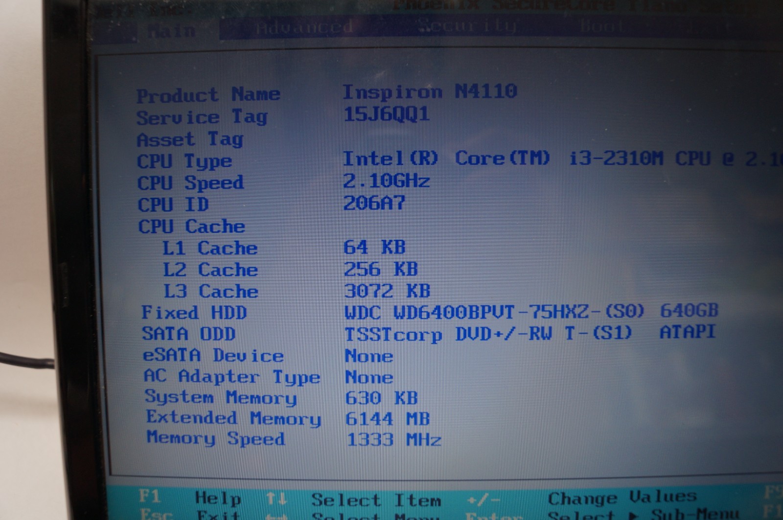 Dell Inspiron N4110 Laptop Intel i3 14″ 640GB HD 2.1GHz 6GB Mem WORKING PoR E113