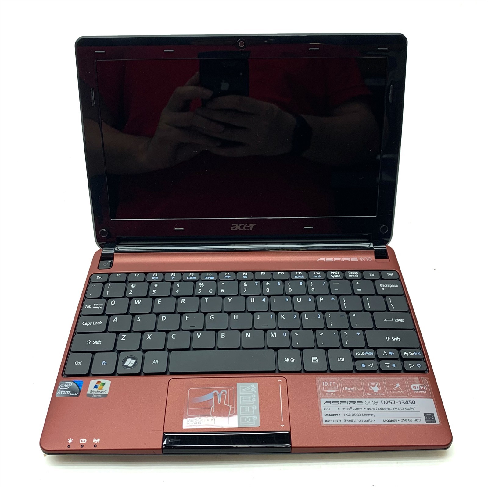 Acer Aspire One ZE6 Netbook D257-13450 10″ Intel Atom N570 1.66GHz 4GB For Parts