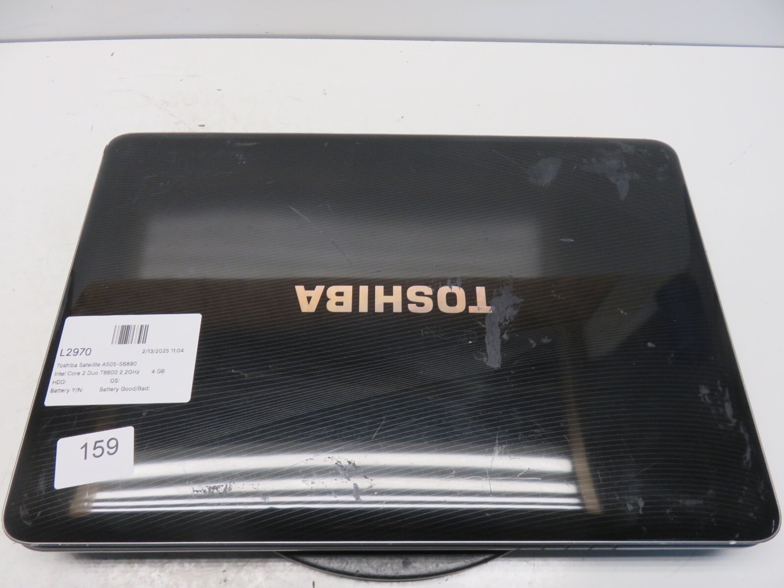 Toshiba Satellite A505-S6890 Intel Core 2 Duo T6600 2.2GHz 4 GB NO HDD No Batt