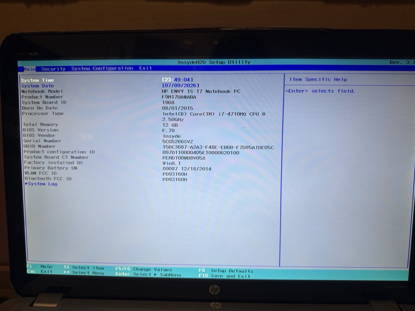 HP Envy TS 17 i7 Touchscreen 12GB RAM 3TB Windows 11 Beats Audio NVIDIA
