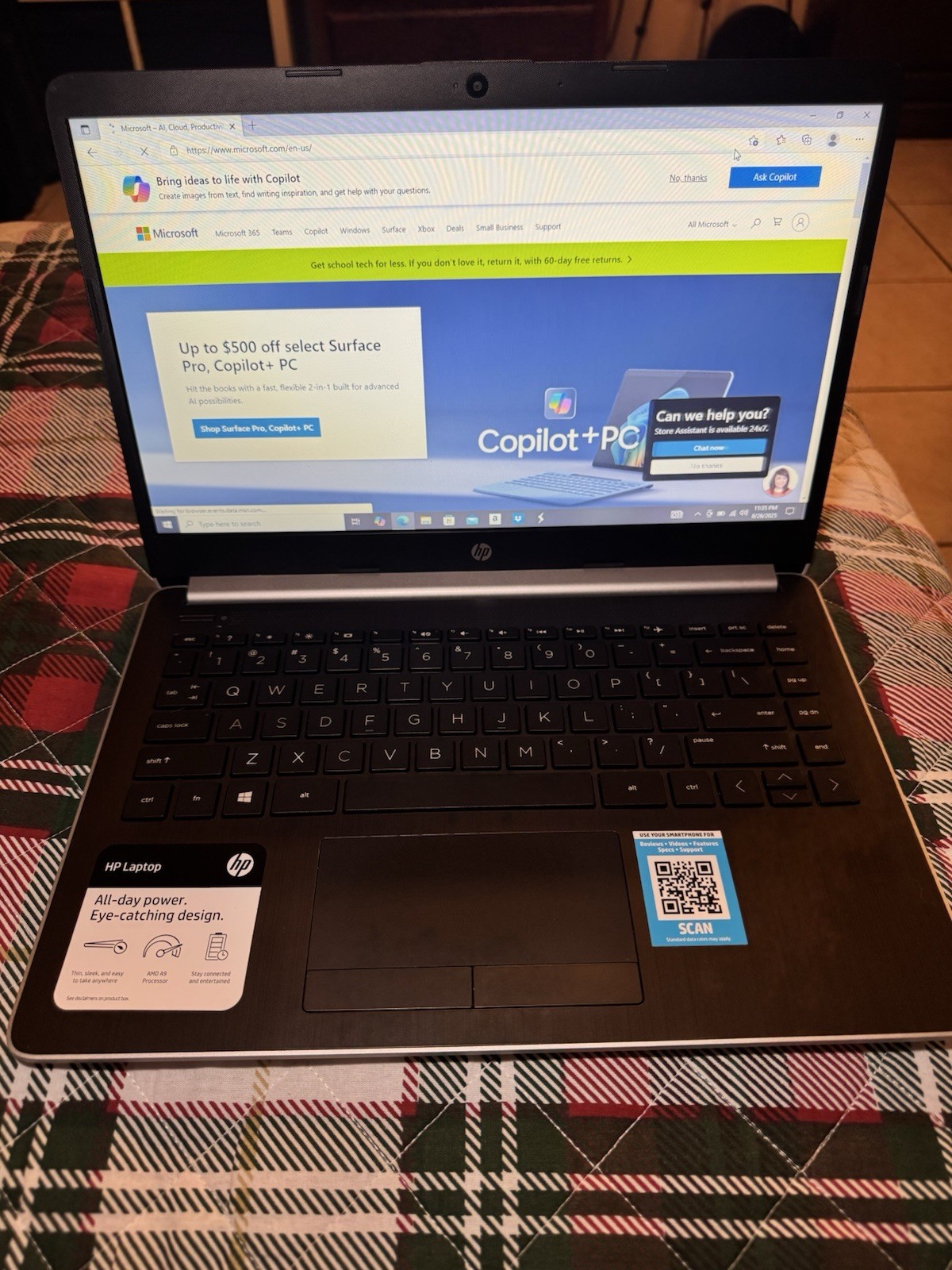 HP 14-inch Silver Notebook Laptop | 14-df0xxx