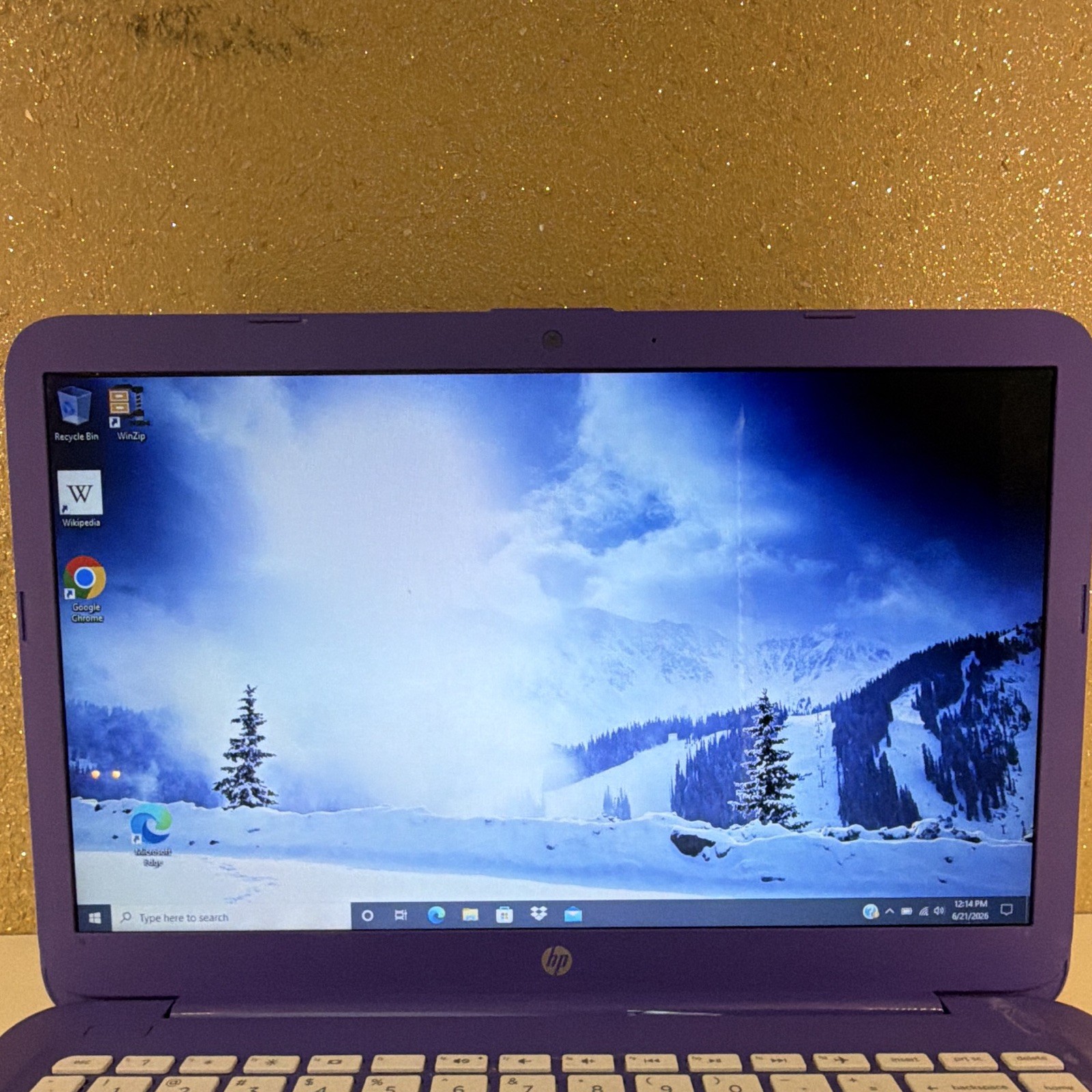 HP Stream 14″ Laptop Intel Celeron 1.6GHz 4GB 32GB eMMC Win10 Purple
