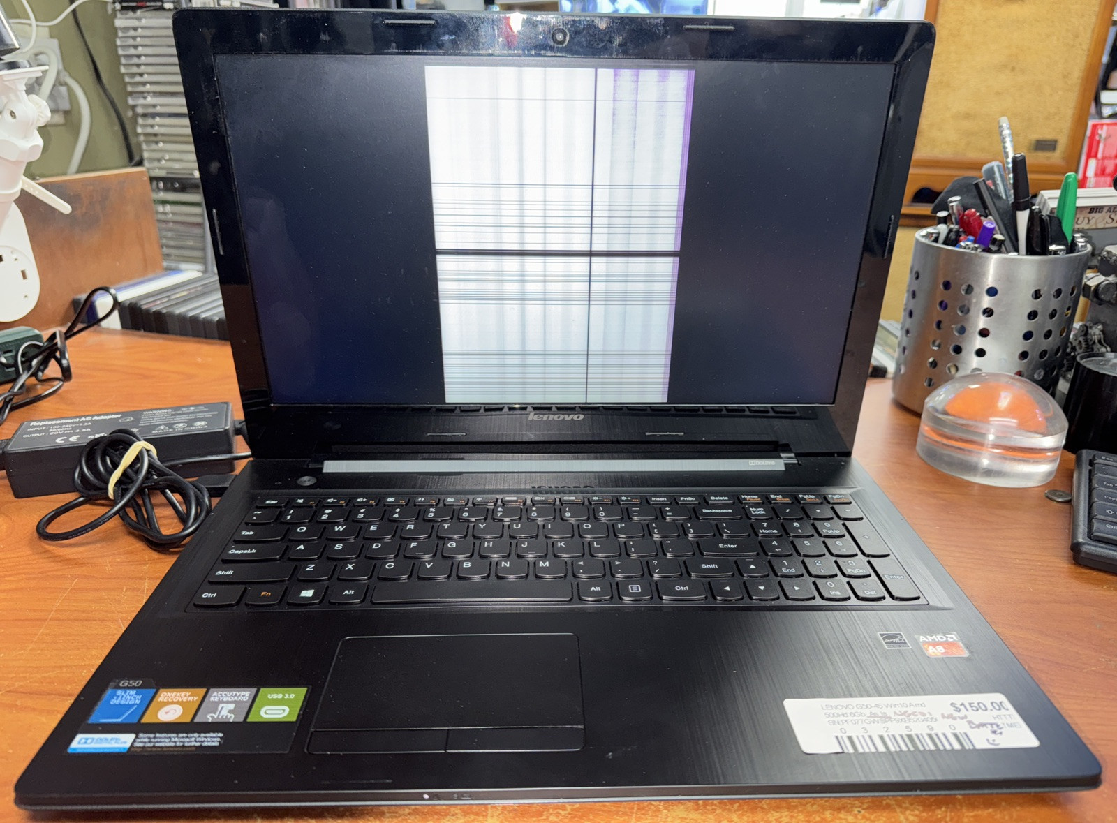 Lenovo G50-45 80E3, AMD A8-6410 @ 2.4GHz, 6GB DDR3-1600 RAM, 500GB, PARTS ONLY