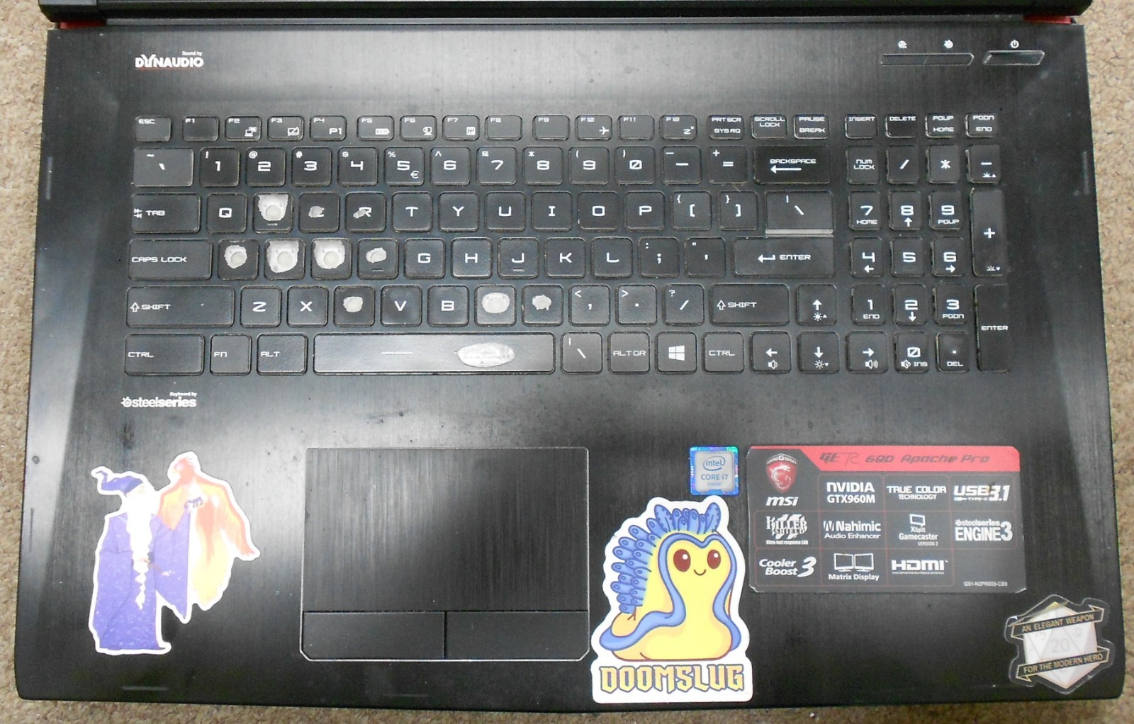 Asus G72GX Intel Core i7 nvidia GTX960M Laptop Untested As/Is 0528-01M