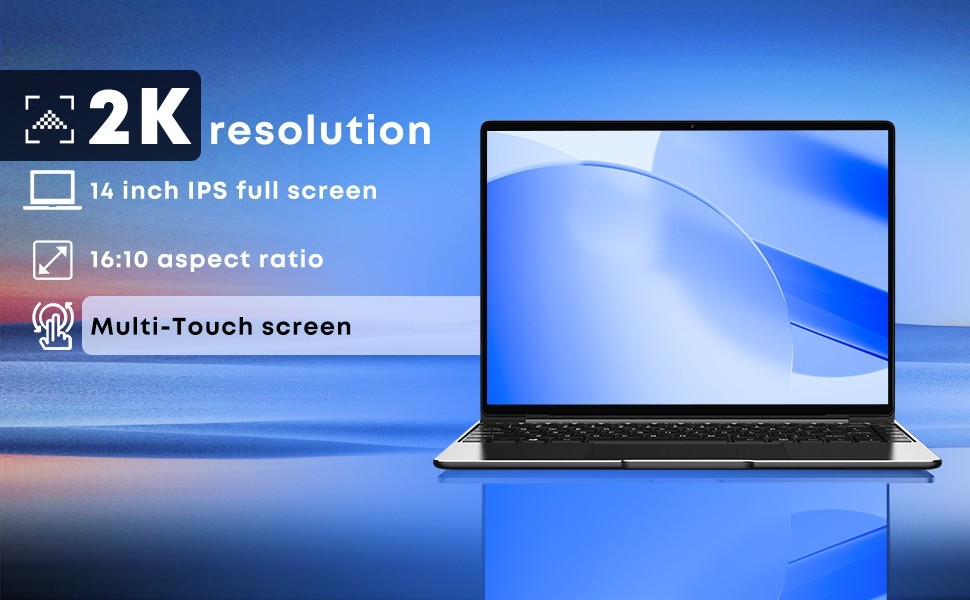 CHUWI Laptop LarkBook X TouchScreen 8GB RAM 256GB SSD Windows 11 Home PC