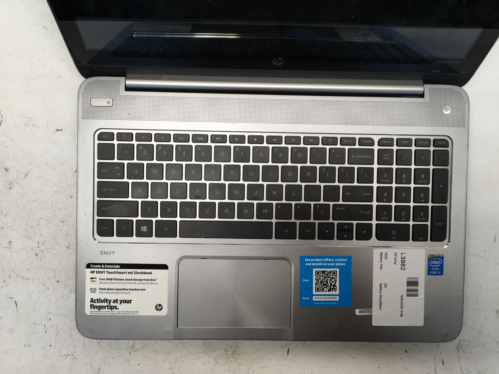 HP Envy M6-K015DX Intel Core i5 4th Gen No HDD – Parts/Repair